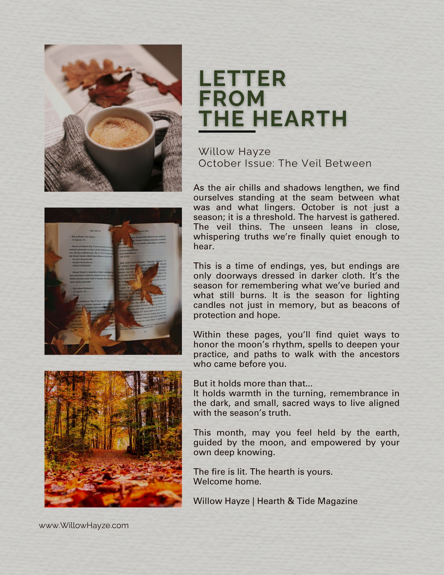 Hearth & Tide Magazine-October Issue